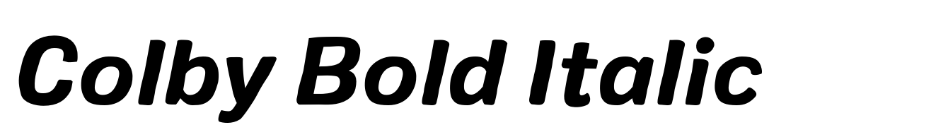 Colby Bold Italic